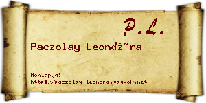 Paczolay Leonóra névjegykártya